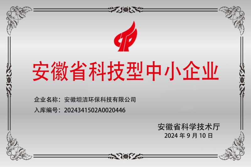 清远安徽科技型中小企业证书